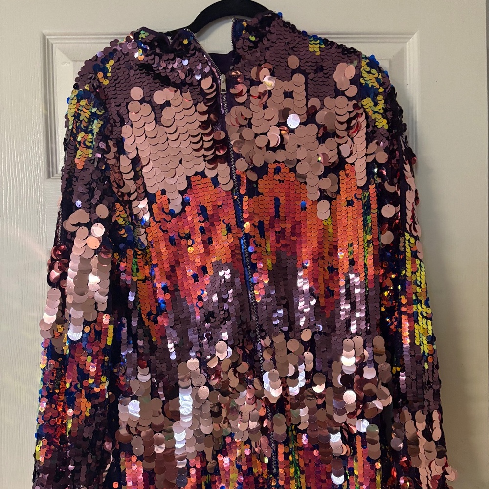 Purple sequins dress